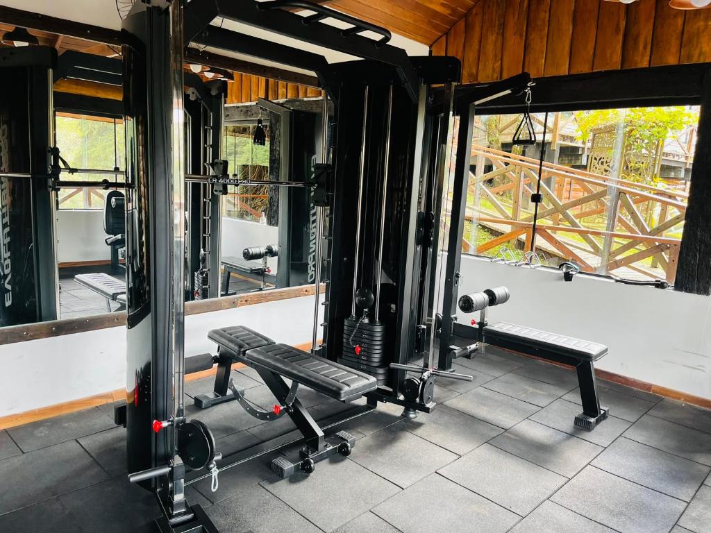 Fitness centrum a/nebo fitness zařízení v ubytování Hotel Savoy Excellence