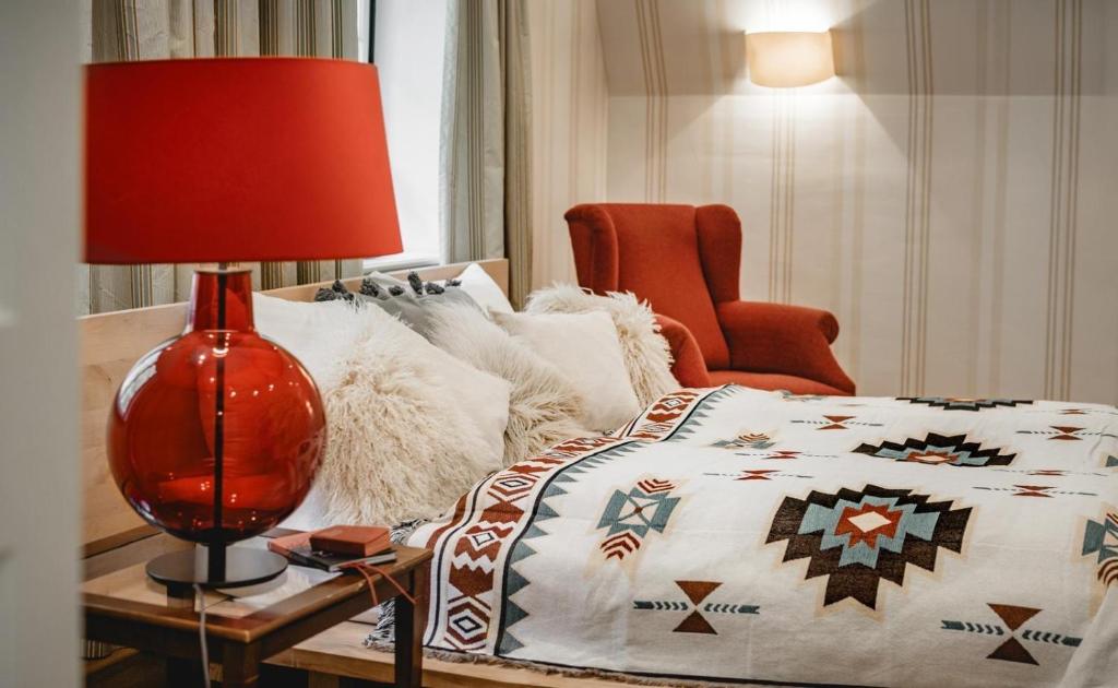 Posteľ alebo postele v izbe v ubytovaní Waldach Villa