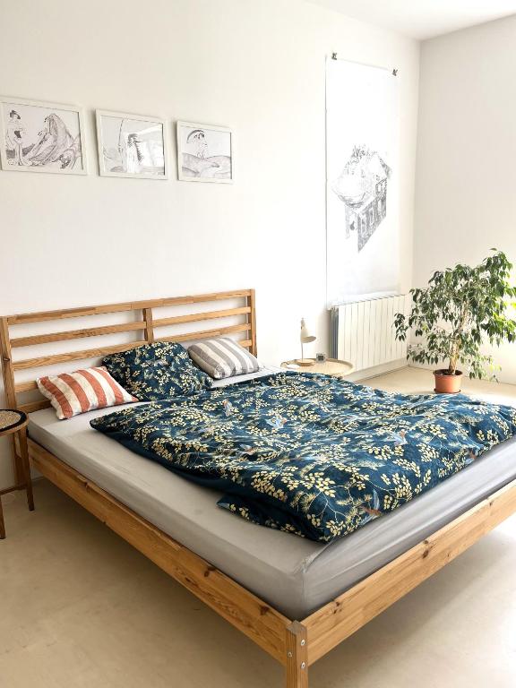 Postel nebo postele na pokoji v ubytování Apartmán Olomouc