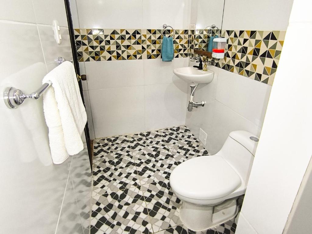 Koupelna v ubytování Hostel Casa de las Palmas Tours