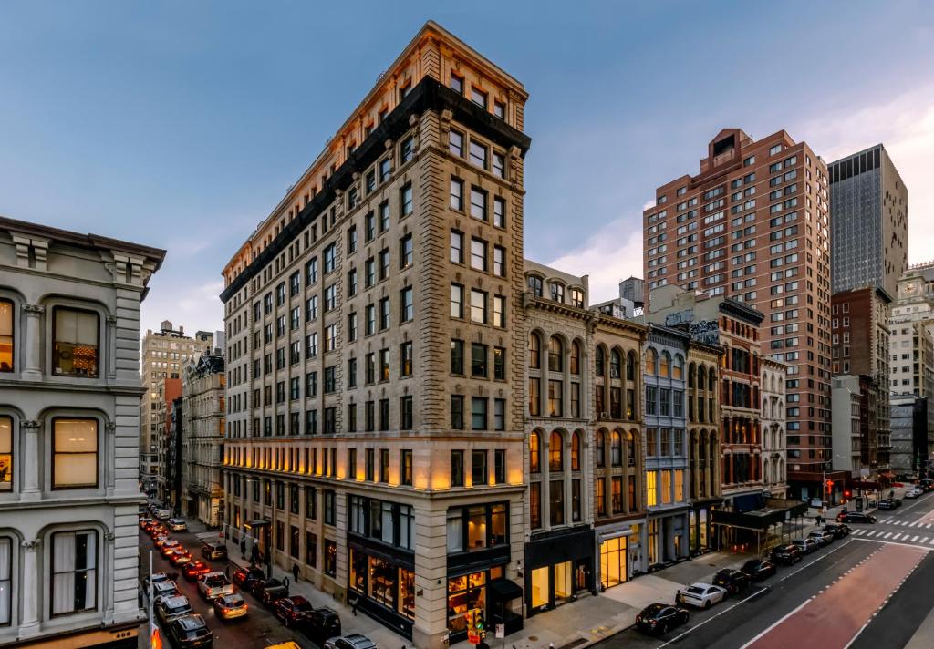 Uma visão geral de Nova York ou uma vista da cidade tirada do hotel