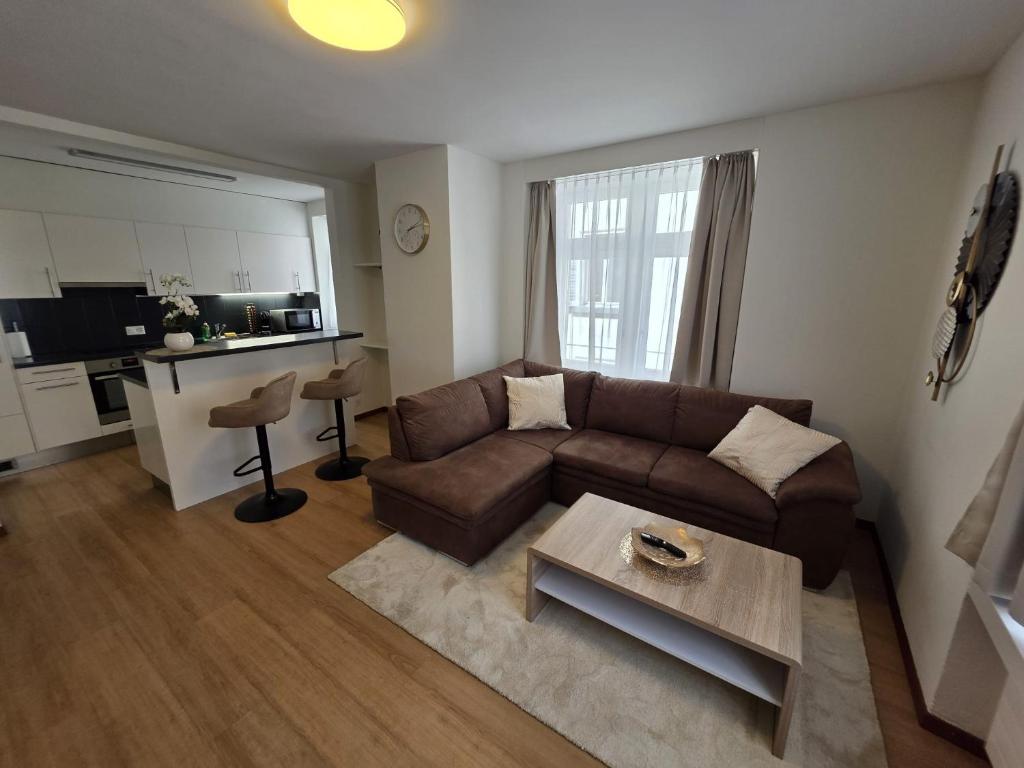 Kuchyň nebo kuchyňský kout v ubytování Hotel Surselva