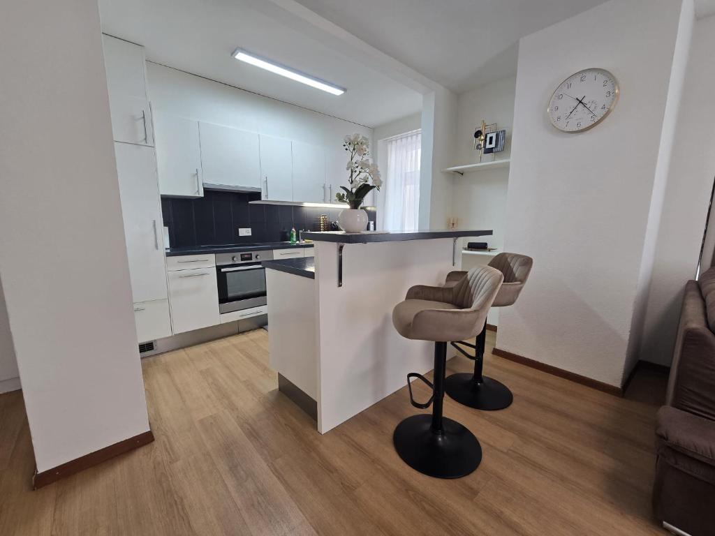 Kuchyň nebo kuchyňský kout v ubytování Hotel Surselva