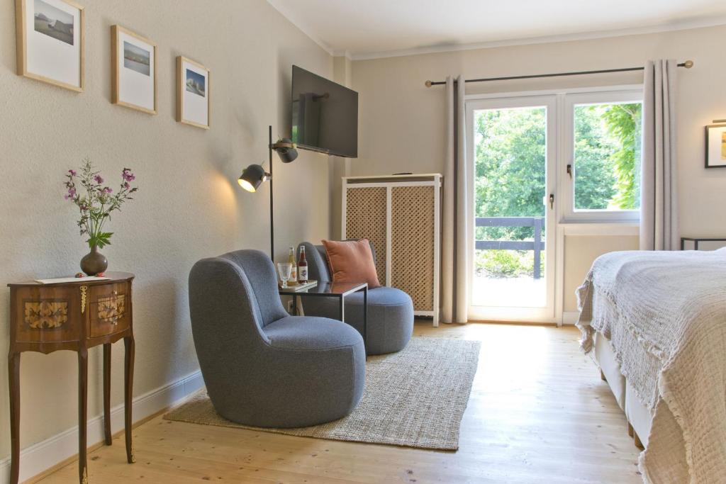 Postel nebo postele na pokoji v ubytování Haus Nagel