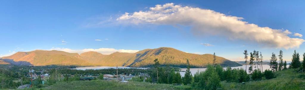 a view of a body of water and a mountain at Lula in Grand Lake