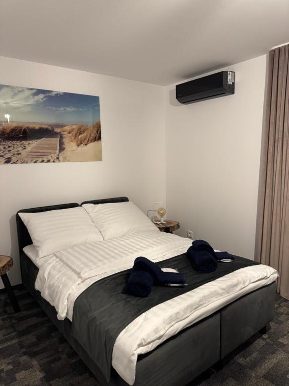 Postel nebo postele na pokoji v ubytování Marina Resort Chłopy
