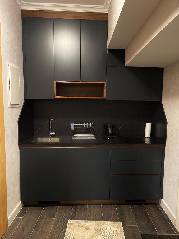 Kuchyň nebo kuchyňský kout v ubytování Apartament Koha