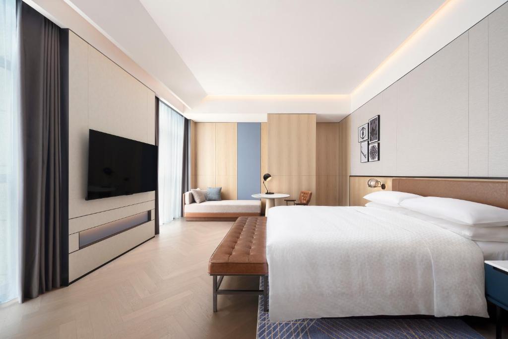 TV a/nebo společenská místnost v ubytování Four Points by Sheraton Suzhou Gusu