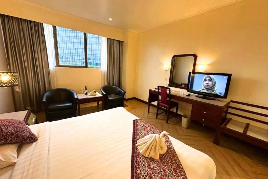 TV a/nebo společenská místnost v ubytování Hotel Shangri-la Kota Kinabalu