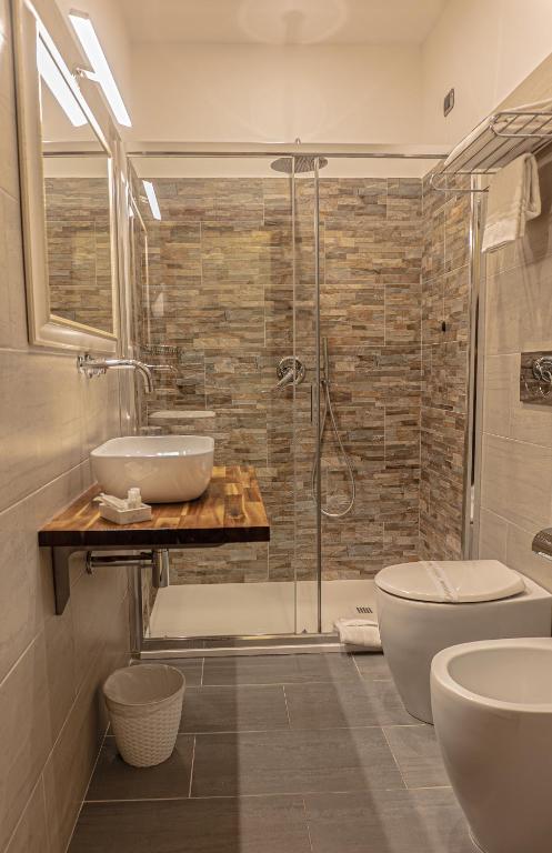 Koupelna v ubytování Hotel Miami