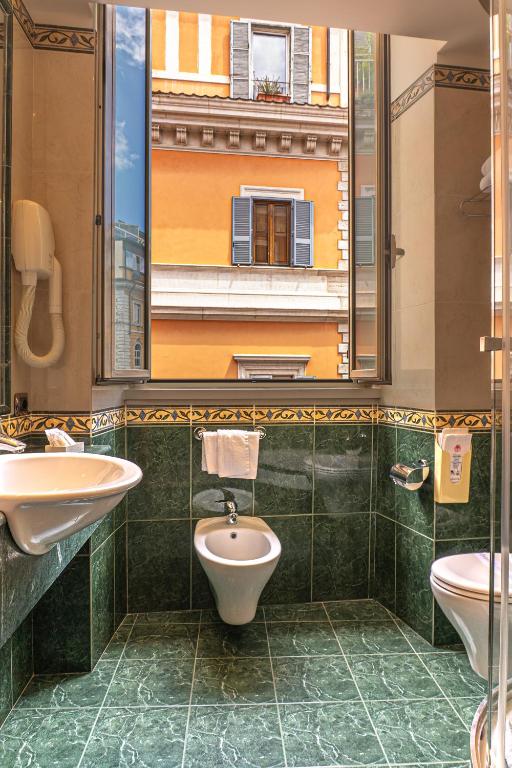 Koupelna v ubytování Hotel Miami