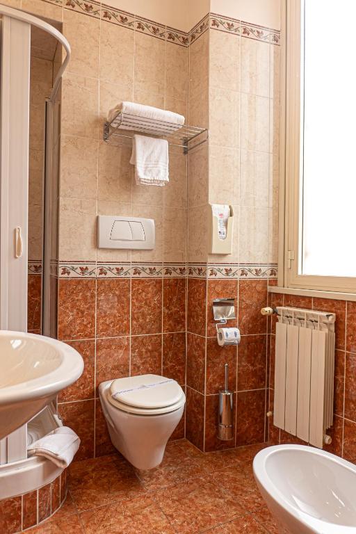 Koupelna v ubytování Hotel Miami