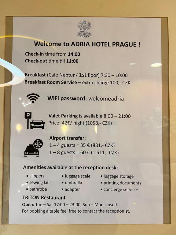 Adria Hotel Prague - Resim 41