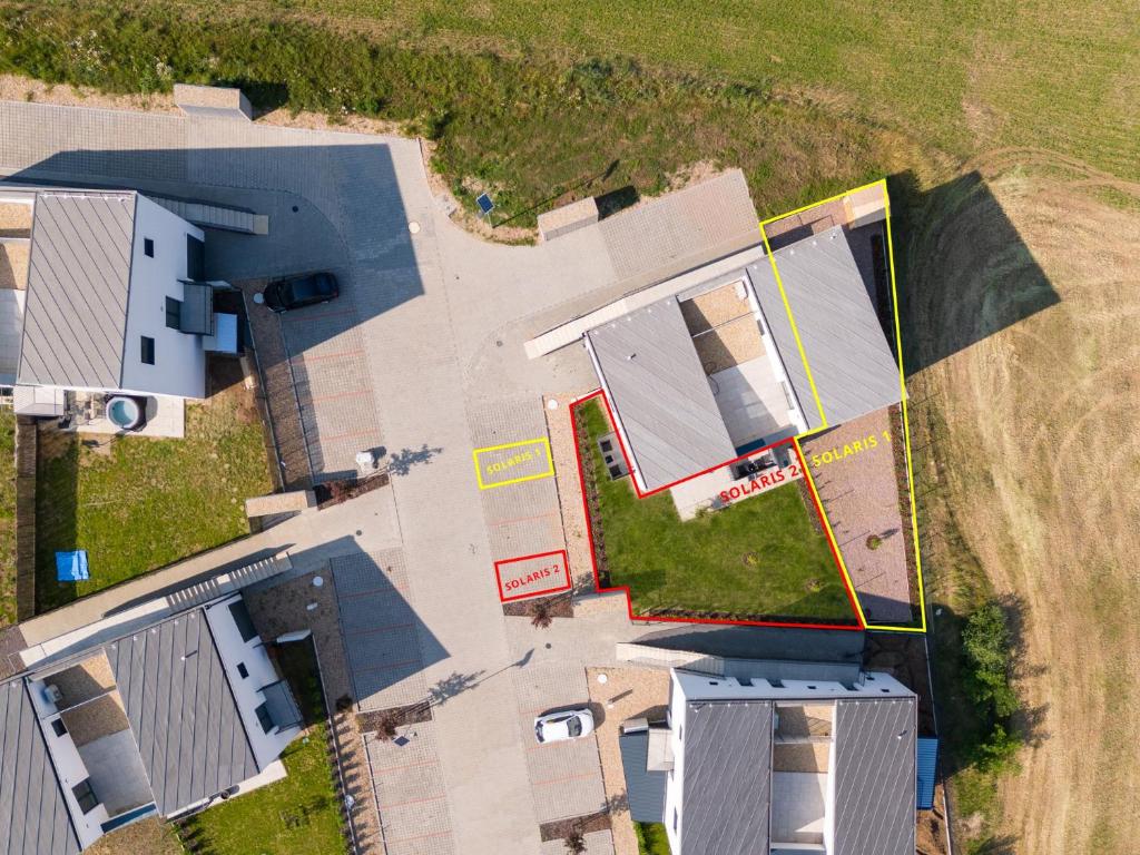 Letecký snímek ubytování SOLARIS APARTMÁNY Pálava