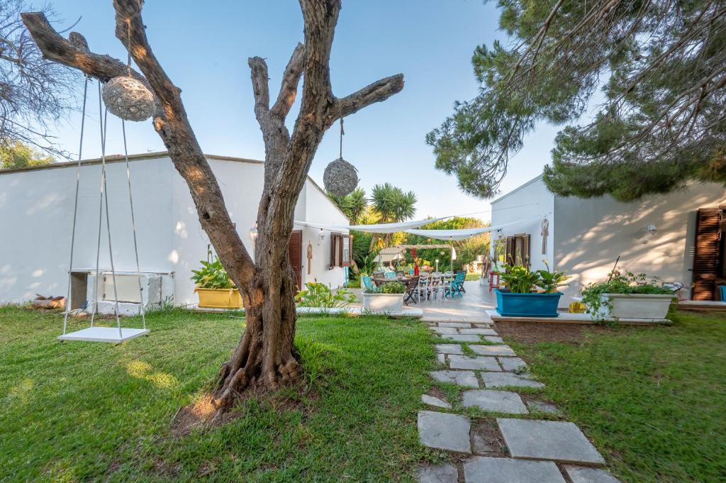 un árbol en el patio de una casa en Il Giardino Dei Gelsi Otranto, en Otranto