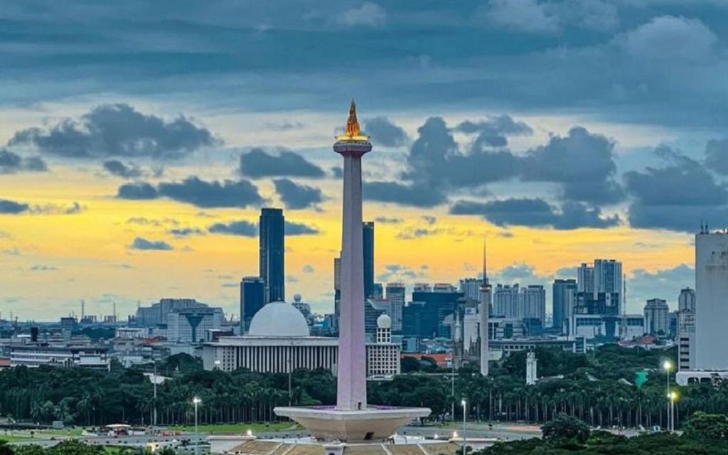 Nespecifikovaný výhled na destinaci Jakarta nebo výhled na město při pohledu z hotelu