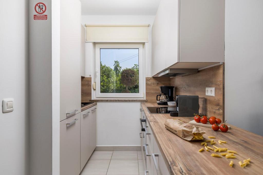 Kuchyňa alebo kuchynka v ubytovaní Pool Apartment Maurina Opatija with sea view