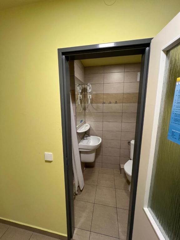 Koupelna v ubytování Penzion Kaminek