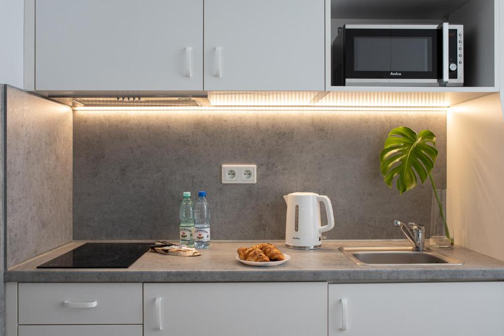 Kuchyňa alebo kuchynka v ubytovaní Apartamenty Collegia