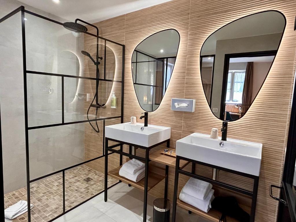 Koupelna v ubytování Hotel Beaucour