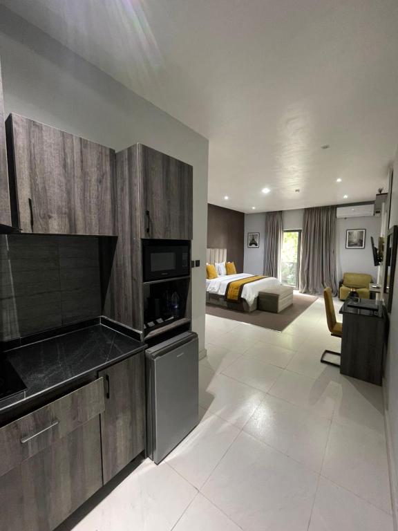 Kuchyň nebo kuchyňský kout v ubytování Alluvia Residences