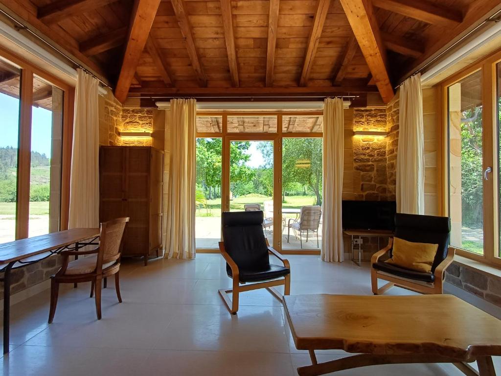 Posezení v ubytování Apartamento en casa de campo Villa Haritza junto al mar