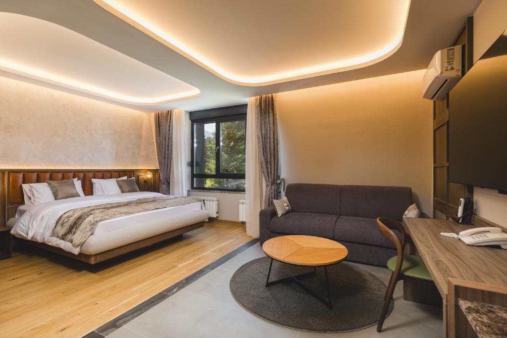 Katil atau katil-katil dalam bilik di Hotel Rezident