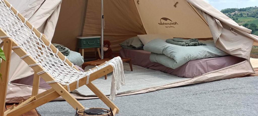 Postel nebo postele na pokoji v ubytování Glamping Casacocco'