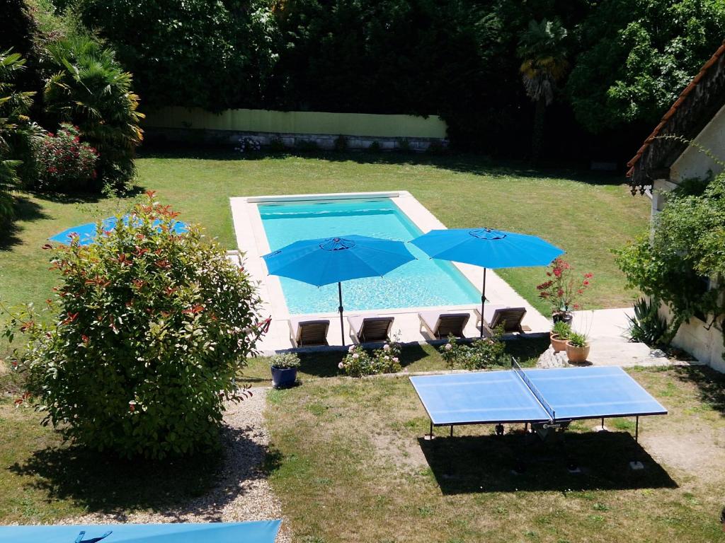 Bazén v ubytovaní Le Clos de Chenac alebo v jeho blízkosti