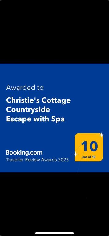 Certifikát, hodnocení, plakát nebo jiný dokument vystavený v ubytování Christie's Cottage Countryside Escape with Spa