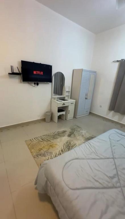 Postel nebo postele na pokoji v ubytování غرف يومي مفروشة