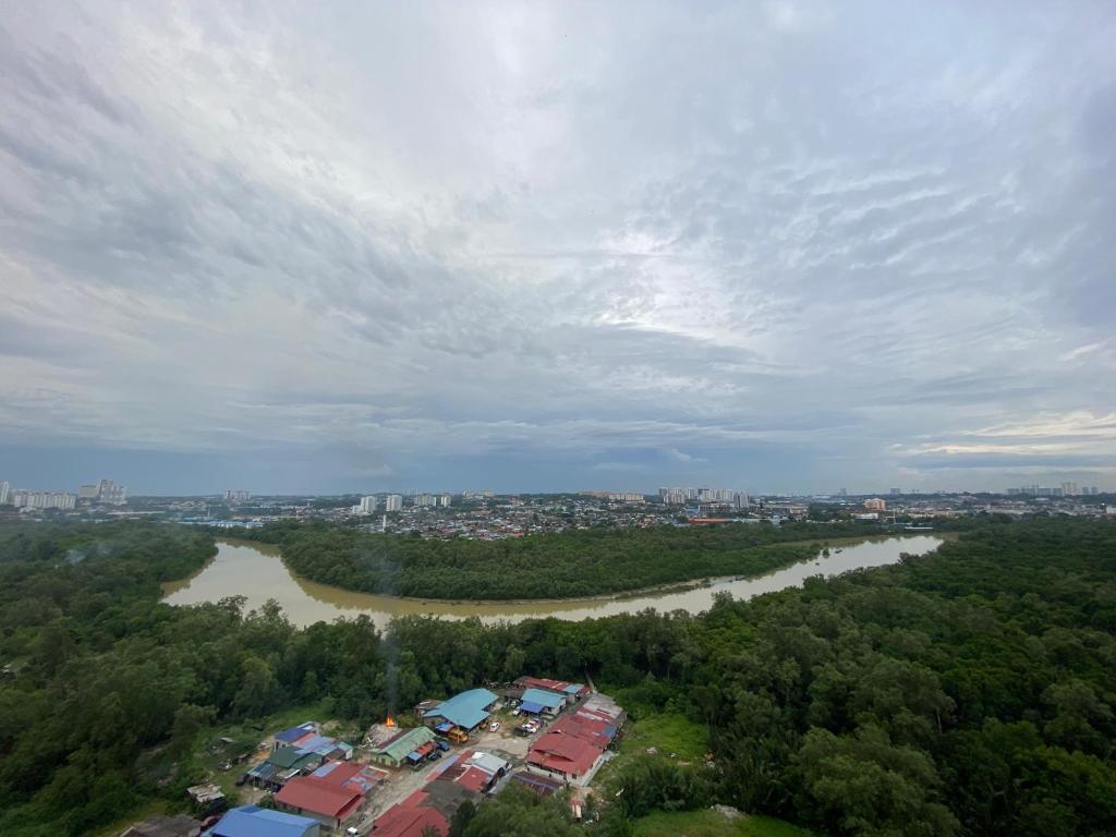 Landskap semula jadi dekat dengan apartmen