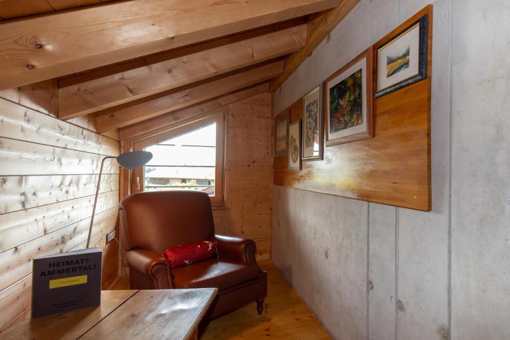 Posezení v ubytování CaLegna Ferienchalet