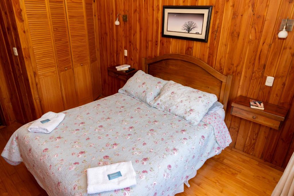 Postel nebo postele na pokoji v ubytování Cabañas Entre Verdes