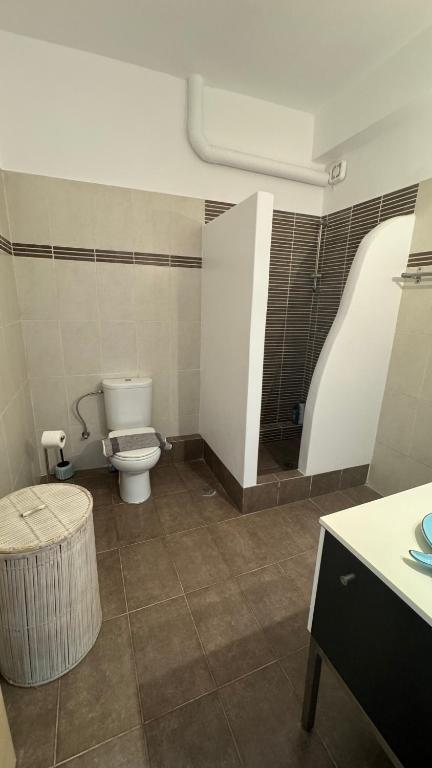 A bathroom at NV seafront Villa Aegina