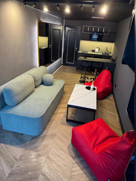 Et opholdsområde på Black IN Palangos loftai