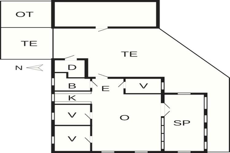 Půdorys ubytování Holiday home Hals IX