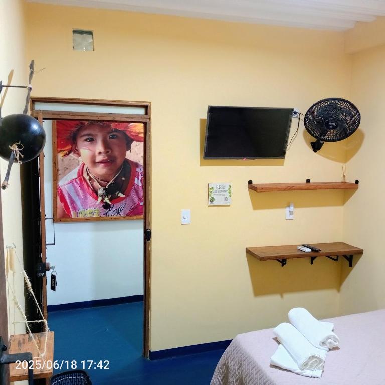 TV a/nebo společenská místnost v ubytování Hotel Gavas Amazonas
