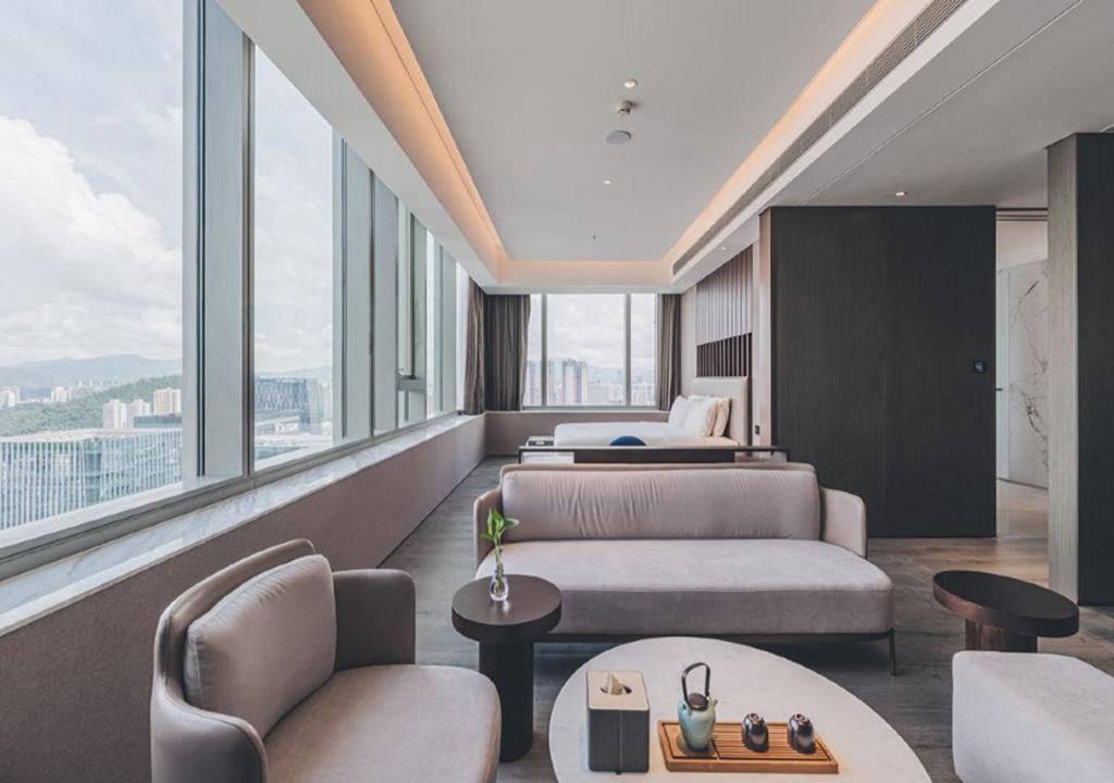 Posezení v ubytování Atour Hotel Shenzhen Luohu Shuibei IBC