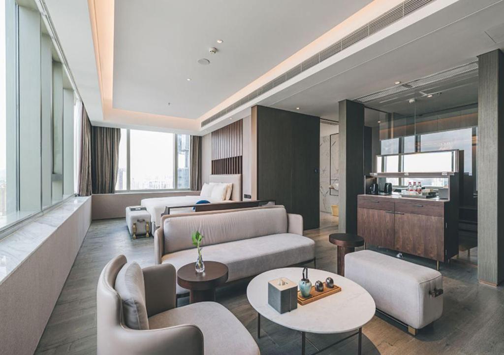 Posezení v ubytování Atour Hotel Shenzhen Luohu Shuibei IBC