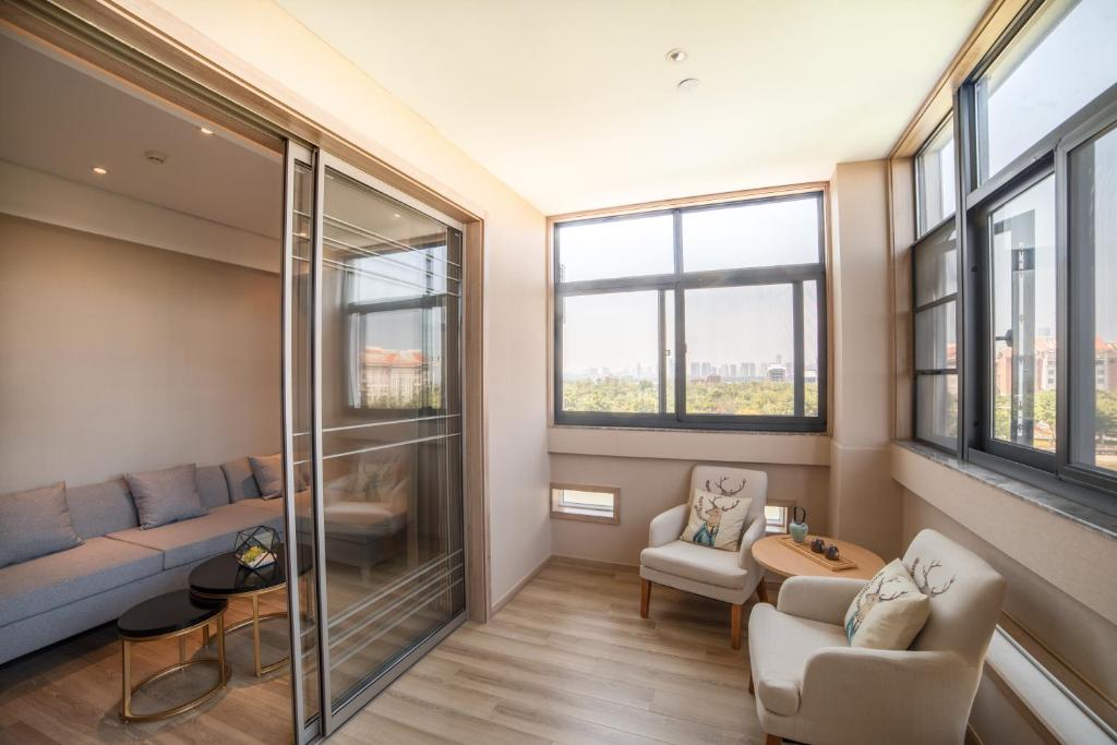 Posezení v ubytování Atour Hotel Xiamen Jimei University
