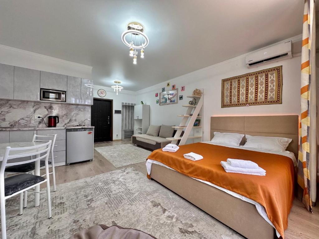 Kuchyň nebo kuchyňský kout v ubytování Raduga West 'Amber' Apartment