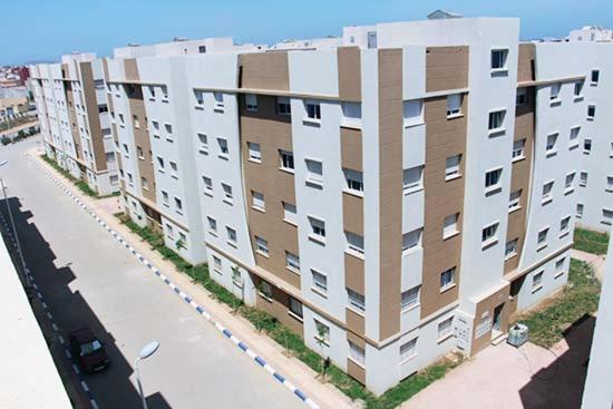 an overhead view of an apartment building on a street at Appartement Nador center Diar aarid in Nador