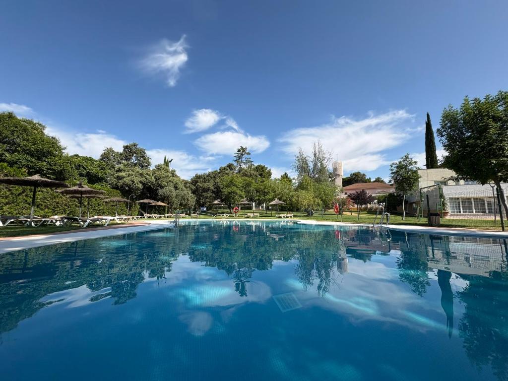 una gran piscina con agua azul en Crisol Jardines de Córdoba, en Córdoba