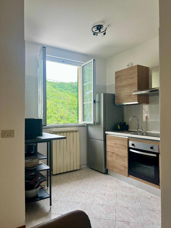 Kuchyň nebo kuchyňský kout v ubytování Ardesia apartment