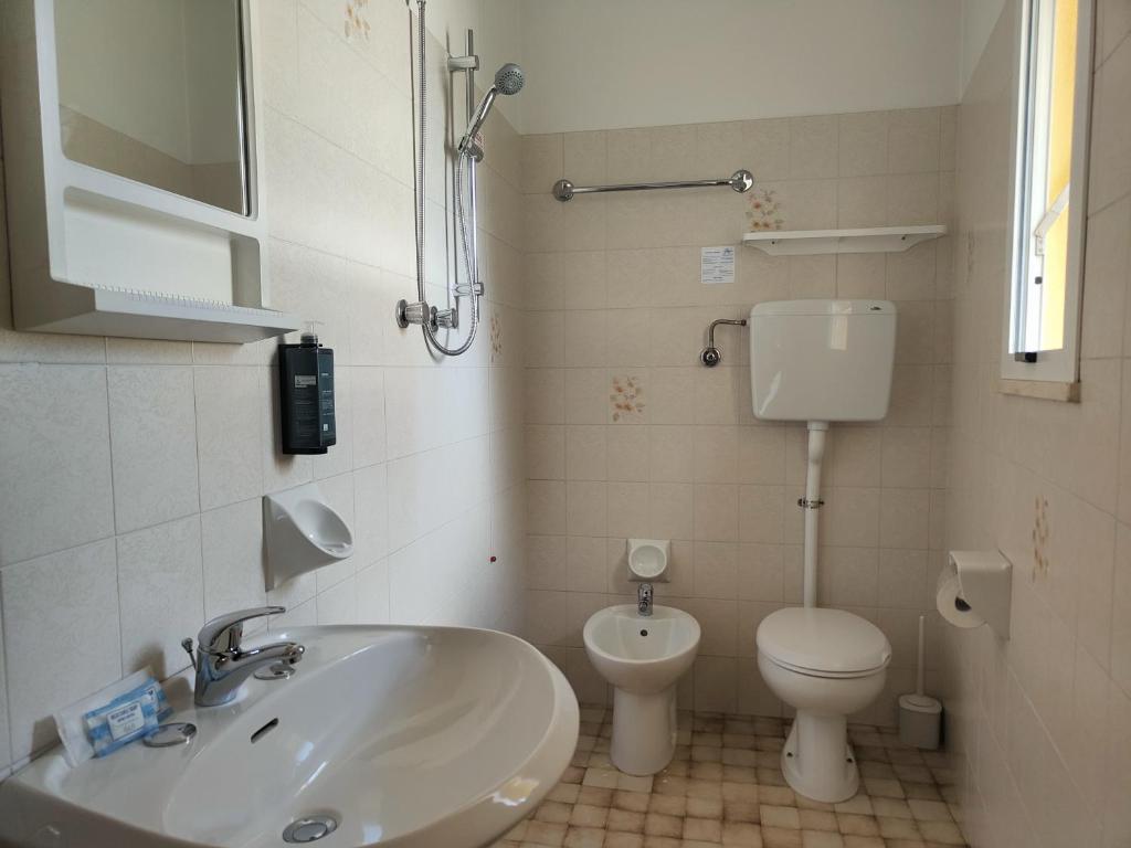 Koupelna v ubytování Hotel Anna
