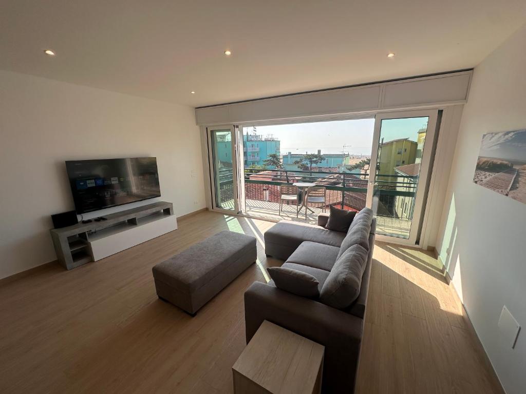 TV/trung tâm giải trí tại Mareblu 45 - Seaview Luxury Apartment