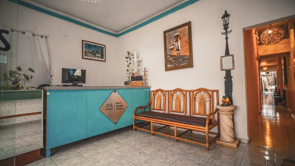 TV a/nebo společenská místnost v ubytování Hotel Posada Aurora