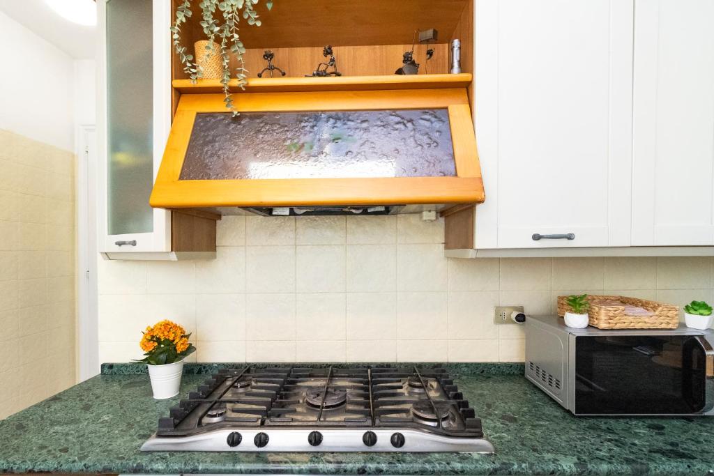 Kuchyň nebo kuchyňský kout v ubytování casa a colori