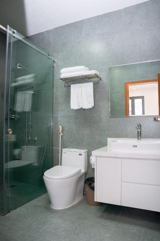 Koupelna v ubytování Hải Anh Hotel & Apartment - KDL Đồi Rồng